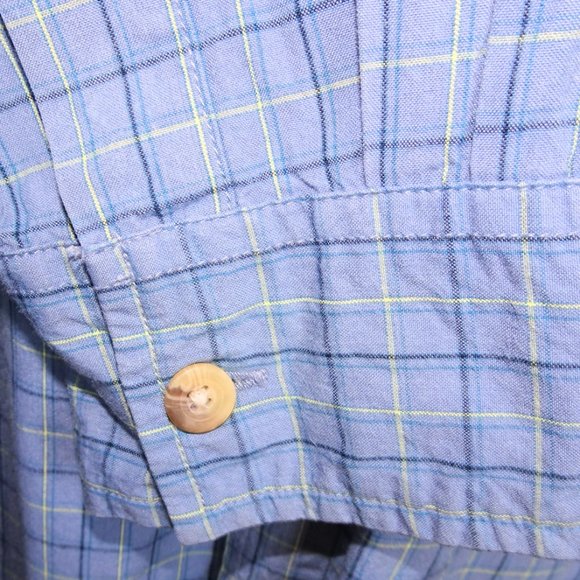 Levi's Blue Windowpane Button up Shirt - Picture 4 of 6